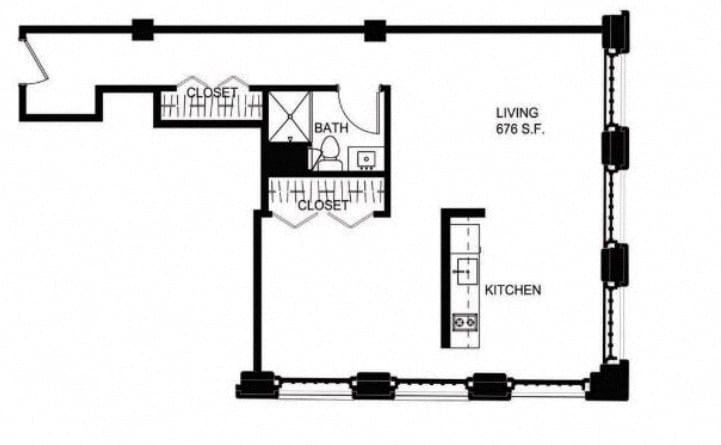 Floorplan for Apartment #S2126, 0 bedroom unit at Halstead Providence